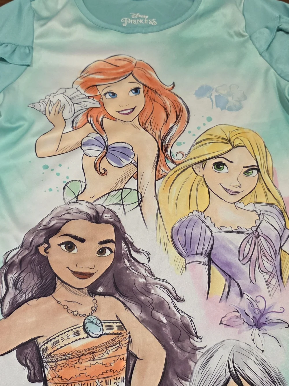 Disney Princess Aqua Girl's Graphic Dress - Picture 4 of 7